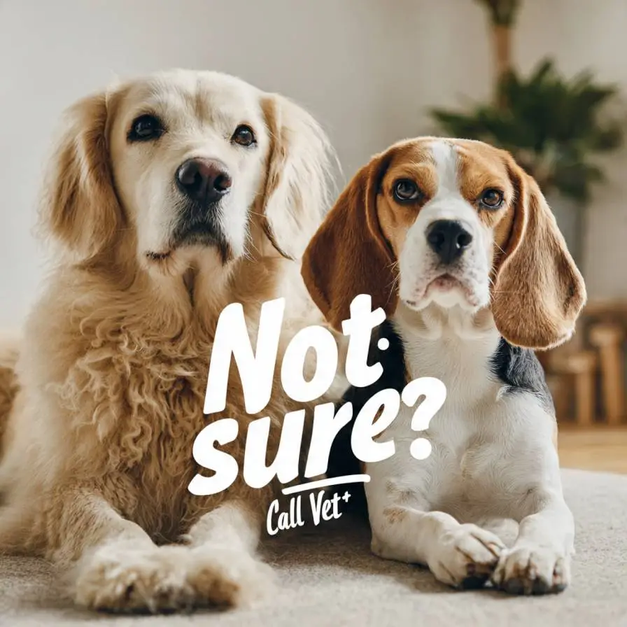 Not Sure for dog food call vet